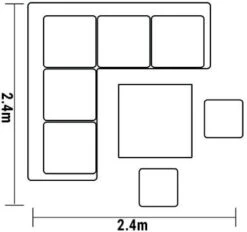 Hartman Heritage Tuscan Square Corner Sofa Set In Beech/Dove -Green Garden World hartman heritage square casual dining footprint