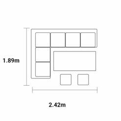 Hartman Westbury Rectangular Corner Sofa Set In Beech / Dove -Green Garden World hartman westbury rectangular corner footprint giant 1