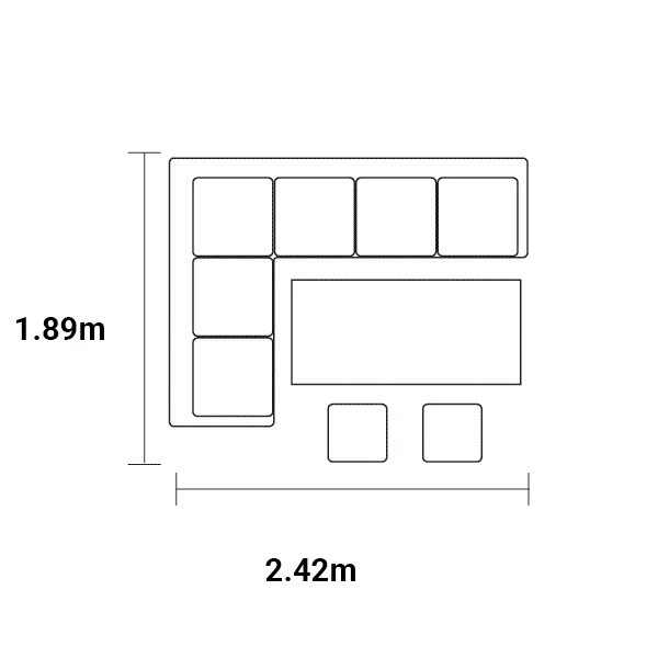 Hartman Westbury Rectangular Corner Sofa Set In Ash / Slate 5 Hartman Westbury Rectangular Corner Sofa Set In Ash / Slate - Image 3