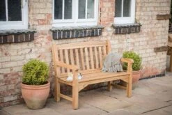 Heritage Oak 4ft Garden Bench - 2 Seater -Green Garden World heritage 4ft 2