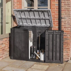 Keter Hideaway XL Garden Storage Box - Anthracite -Green Garden World hideaway 2