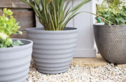 Kelkay Plant Avenue Stone Collection Large Hudson Pot In Grey -Green Garden World hudson grey life 2 giant