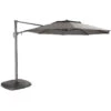 Kettler 3.3m Free Arm Grey Frame / Grey Taupe Canopy Parasol (with LED Lights And Wireless Speaker) 2 Kettler 3.3m Free Arm Grey Frame / Grey Taupe Canopy Parasol (with LED Lights And Wireless Speaker) -Green Garden World kettler free arm grey parasol with leds giant