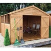 10 X 10 Overlap Double Door Apex Wooden Garden Shed -Green Garden World l 10x10 Overlap Apex