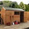 10 X 6 Overlap Single Door Reverse Apex Wooden Garden Shed -Green Garden World l 10x6 Reverse Apex sheds