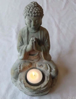 Set Of 3 Buddha Tealightholders -Green Garden World l 61AWwSFVHnL. AC SL1096