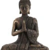 Mystic Thai Style Cold Cast Bronze Buddha In Lotus Position - 19cm Tall -Green Garden World l 61AlVl9R21S. AC SL1000 1