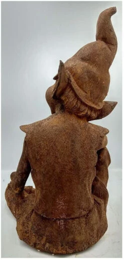 Sitting Pixie Garden Ornament - Cold Cast Iron -Green Garden World l 61YGFO5jyaL. AC SL1020 1