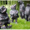Wind In The Willows Garden Sculptures: Toad, Ratty , Mole And Badger