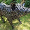 Big Pig Decorative Filigree Metal Ornament, 60 X 90cm 1 Big Pig Decorative Filigree Metal Ornament, 60 X 90cm -Green Garden World l AN179 1