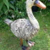 Gracie The Goose Garden Ornament, Cream Painted Metal, 51cm -Green Garden World l AN19 1