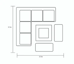 Hartman Apollo Square Corner Sofa Set With Lounge Chairs And Fire Pit Table In Carbon/Pewter 11 Hartman Apollo Square Corner Sofa Set With Lounge Chairs And Fire Pit Table In Carbon/Pewter -Green Garden World l Apollo square firepit