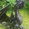 Mystical Dragon Garden Sculpture In Platework Metal - 56cm Tall -Green Garden World l BA02 1