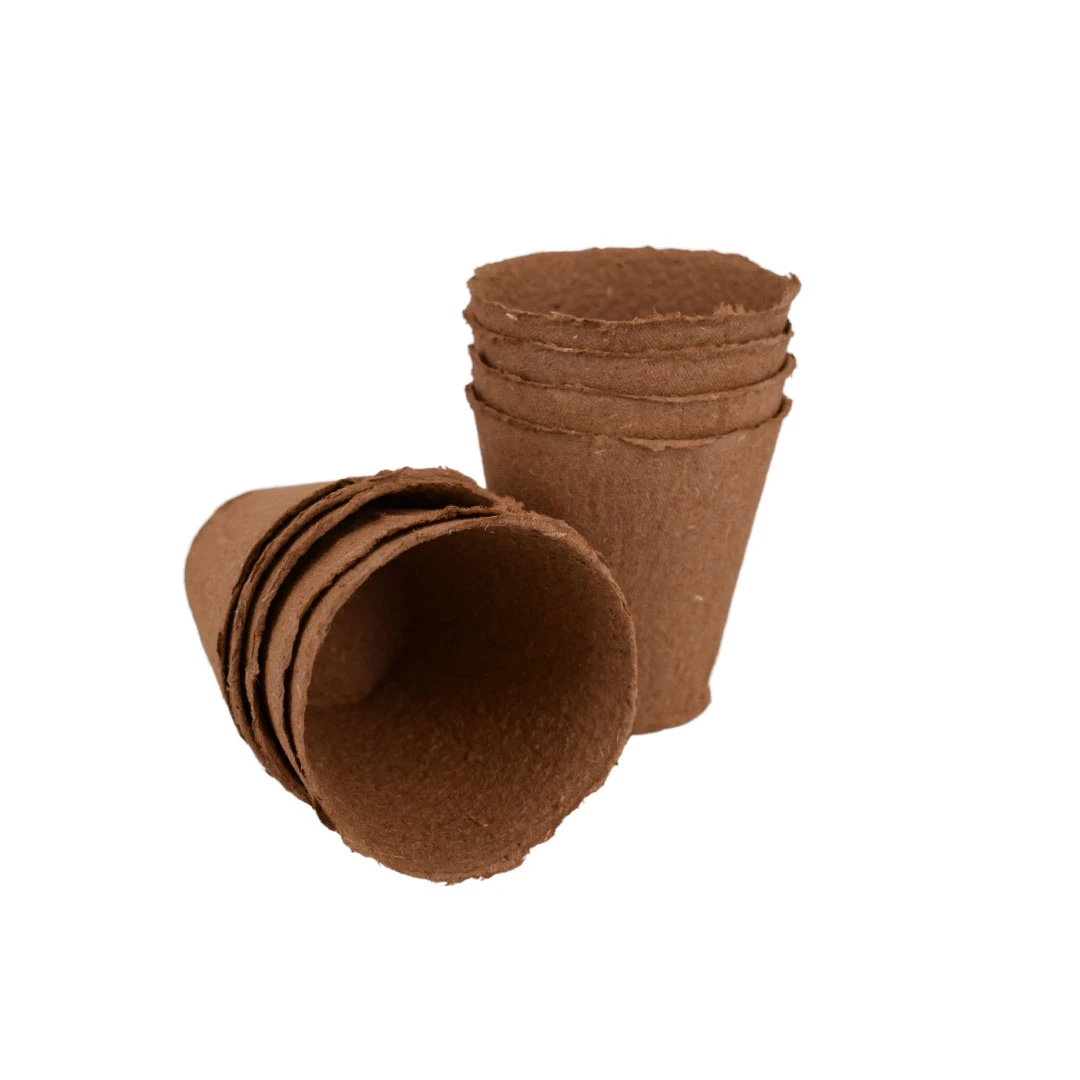 Nutley's 8cm Biodegradeable Organic Wood Fibre Plantable Plant Pots 4 Nutley's 8cm Biodegradeable Organic Wood Fibre Plantable Plant Pots - Image 2