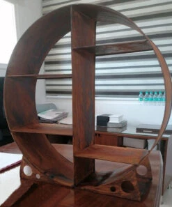 Rustic Steel Round Log Store & Shelves -Green Garden World l Log Store 3