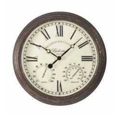 Bickerton Outdoor Wall Clock And Thermometer