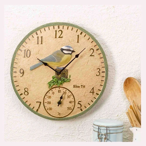 Blue Tit Outdoor Clock And Thermometer 3 Blue Tit Outdoor Clock And Thermometer