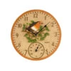 Outdoor Robin Wall Clock And Thermometer 1 Outdoor Robin Wall Clock And Thermometer -Green Garden World l OCROBI1