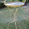 Aged Verdigris Decorative Bird Bath With Three Legs 2 Aged Verdigris Decorative Bird Bath With Three Legs -Green Garden World l PL30 2