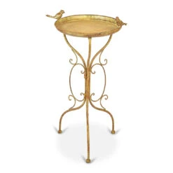 Aged Verdigris Decorative Bird Bath With Three Legs -Green Garden World l PL30 Main