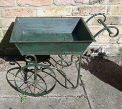 Metal Flower Cart Planter - 55cm Long 9 Metal Flower Cart Planter - 55cm Long -Green Garden World l PL65 3