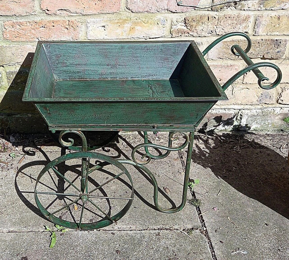 Metal Flower Cart Planter - 55cm Long 5 Metal Flower Cart Planter - 55cm Long - Image 3