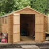 10x 8 Overlap Double Door Apex Wooden Garden Shed