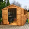 12 X 8 Overlap Double Door Apex Wooden Garden Shed -Green Garden World l SI 001 001 0007.1