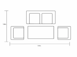 Hartman Amalfi Lounge Set With 2 Seater Sofa In Bronze/Amber 11 Hartman Amalfi Lounge Set With 2 Seater Sofa In Bronze/Amber -Green Garden World l amalfi 2 seat lounge fp 1