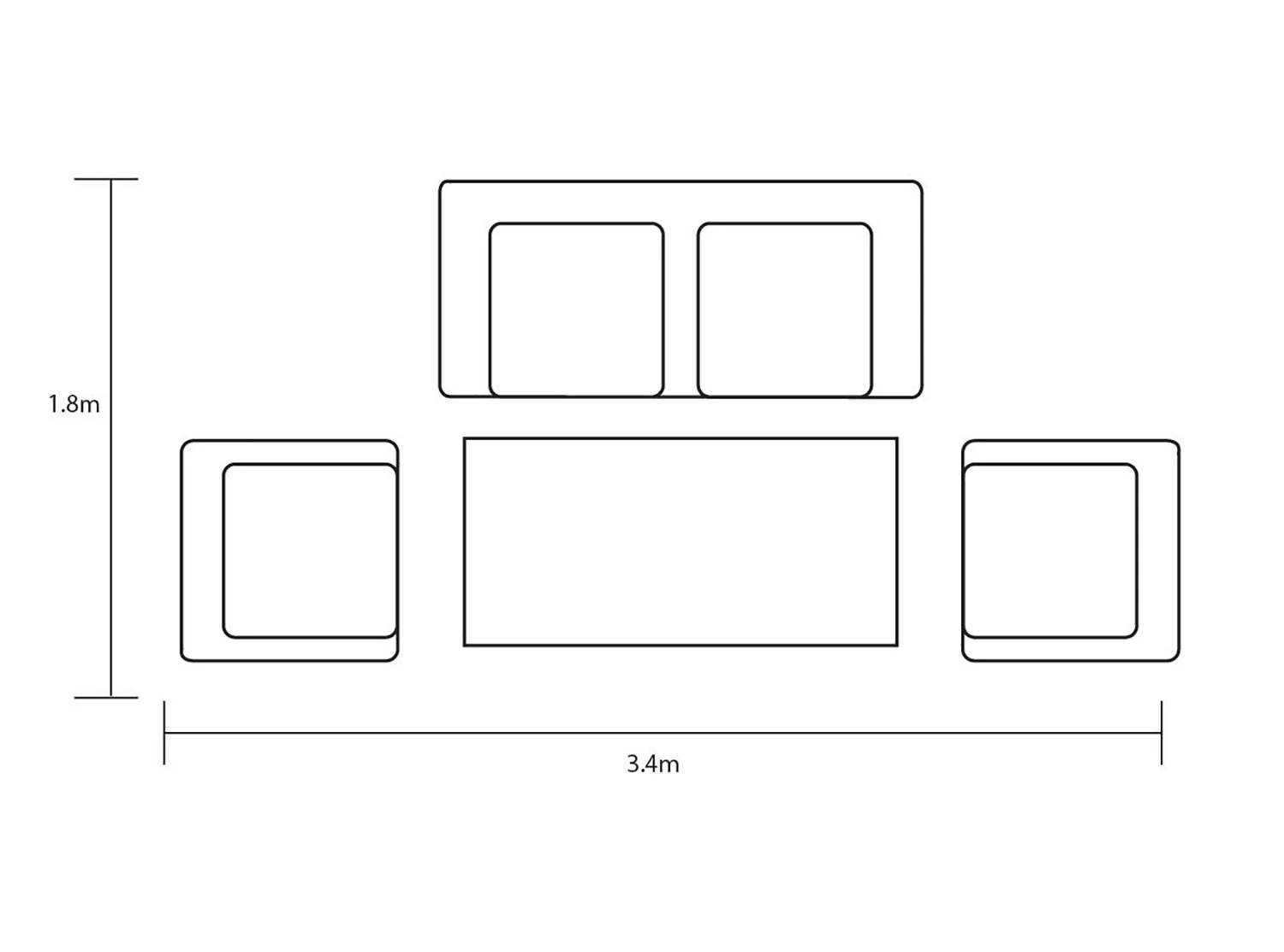 Hartman Amalfi Lounge Set With 2 Seater Sofa In Bronze/Amber 7 Hartman Amalfi Lounge Set With 2 Seater Sofa In Bronze/Amber - Image 5