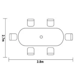 Hartman Amalfi 6 Seat Oval Dining Set In Bronze/Amber -Green Garden World l amalfi 6 seat oval footprint 1