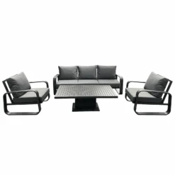 Norfolk Leisure Handpicked Babingley 3 Seat Lounge Set With Adjustable Table