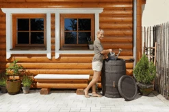 Garantia Barrica Rainwater Barrel, 420 Litres, In Brown