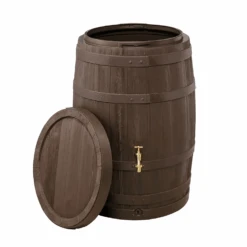 Garantia Barrica Rainwater Barrel, 420 Litres, In Brown -Green Garden World l barrica 3
