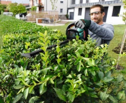 Bosch Universal Hedge Cut 18-550 Cordless Hedge Cutter -Green Garden World l bosch 18 550 hedge trimmer lifestyle close