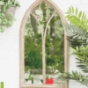 Stone Effect Steel Church Window Wall Mirror -Green Garden World l churchmirror