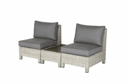 Kettler Palma Low Companion Set In White Wash -Green Garden World l companion ww 2