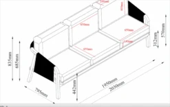 Kettler Cora Rope 3 Seat Garden Sofa Set -Green Garden World l corarope
