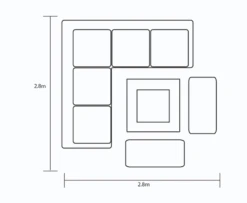 Hartman Heritage Grand Square Corner Sofa Set With Gas Fire Pit Table In Ash / Slate 11 Hartman Heritage Grand Square Corner Sofa Set With Gas Fire Pit Table In Ash / Slate -Green Garden World l grand firepit dimensions