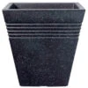 Square Granite Effect Piazza Planter - 34 Cm -Green Garden World l granite square piazza planter 34 cm plant pot