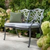 Hartman Capri 2 Seat Bench In Antique Grey / Platinum