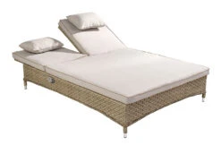 Hartman Heritage Double Lounger With Cushion In Beech / Dove -Green Garden World l hartman heritage double lounger beech