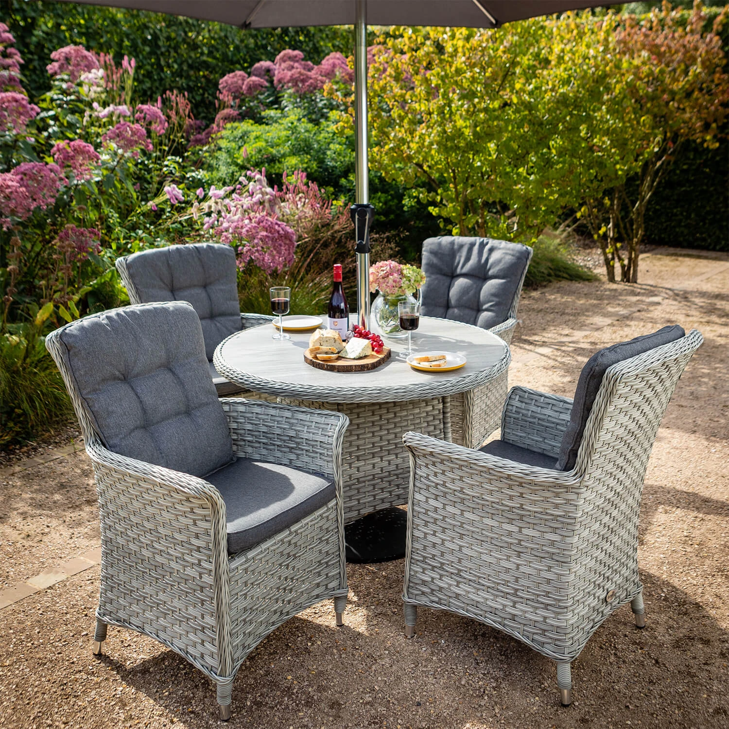 Hartman Heritage Tuscan 4 Seater Dining Set In Ash / Slate 4 Hartman Heritage Tuscan 4 Seater Dining Set In Ash / Slate - Image 2