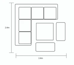 Hartman Heritage Grand Tuscan Square Corner Sofa Set In Beech / Dove -Green Garden World l heritage corner dimentions