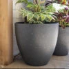Kelkay Plant Avenue Stone Collection Lg Terrazzo Egg Pot In Black -Green Garden World l kelkay terrazzo egg black lg