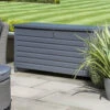 Kettler Medium Aluminium Storage Box In Grey -Green Garden World l kettler aluminium storage medium