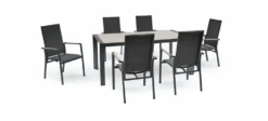 Kettler Surf Active 6 Seater Rectangular Dining Set In Iron Grey -Green Garden World l kettler surf 6seater 2