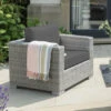 LIFE Aya Lounge Armchair - Yacht Grey/Carbon -Green Garden World l life aya square yacht grey carbon arm chair lifestyle