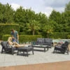 Life Boston Lounge Sofa Set In Lava / Carbon -Green Garden World l life boston lounge set lava couple