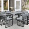 Kettler Menos Versa 8 Seat Compact Dining Set -Green Garden World l menos8